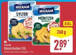 Aldi Nord MILRAM Käsescheiben XXL Angebot