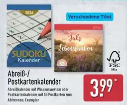 Aldi Nord Abreiß-/ Postkartenkalender Angebot