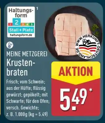 Aldi Nord MEINE METZGEREI Krustenbraten Angebot