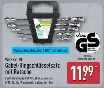 Aldi Nord WORKZONE Gabel-Ringschlüsselsatz mit Ratsche Angebot