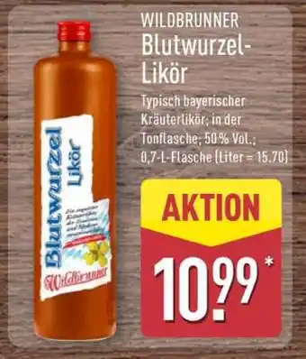 Aldi Nord WILDBRUNNER Blutwurzel-Likör Angebot