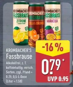 Aldi Nord KROMBACHER'S Fassbrause Angebot