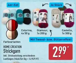 Aldi Nord HOME CREATION Strickgarn Angebot