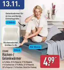 Aldi Nord CRANE Rücken-/Gelenkwärmer Angebot