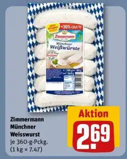 REWE Zimmermann Münchner Weisswurst Angebot