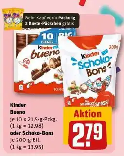 REWE Kinder Bueno oder Schoko-Bons Angebot