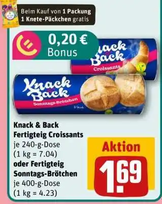 REWE Knack & Back Fertigteig Croissants Angebot