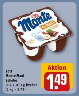 REWE Zott Monte Maxi Schoko Angebot