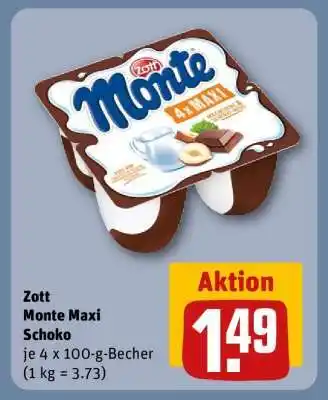 REWE Zott Monte Maxi Schoko Angebot