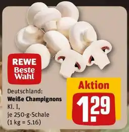 REWE Weiße Champignons Angebot