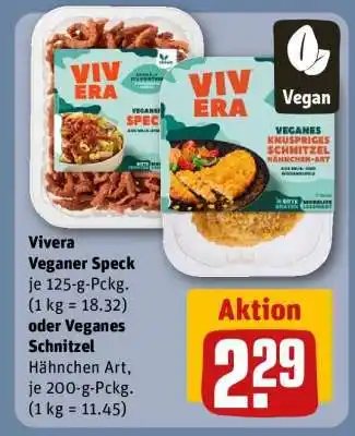 REWE Vivera veganer Speck oder Veganes Schnitzel Angebot