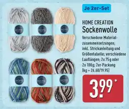Aldi Nord HOME CREATION Sockenwolle Angebot