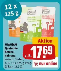 REWE MjAMjAM Quetschie Katzennahrung Angebot