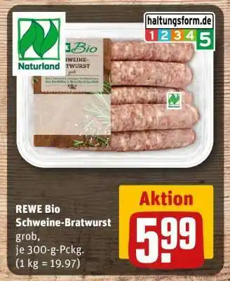REWE REWE Bio Schweine Bratwurst Angebot