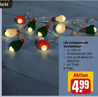 REWE LED Lichterkette mit Strickmützen Angebot
