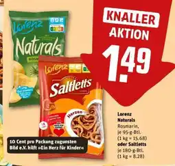 REWE Lorenz Naturals Rosmarin oder Saltletts Angebot