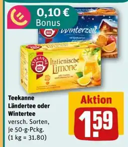 REWE Teekanne Ländertee oder Wintertee Angebot