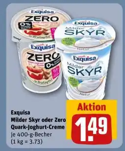 REWE Exquisa Milder Skyr oder Zero Quark-Joghurt-Creme Angebot