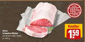REWE Duroc Schweine-Rücken Angebot