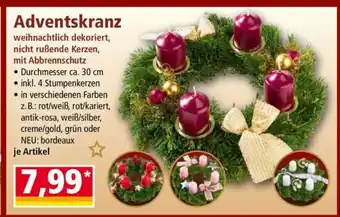 Norma Adventskranz Angebot
