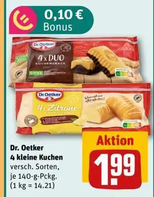 REWE Dr. Oetker 4 kleine Kuchen Angebot