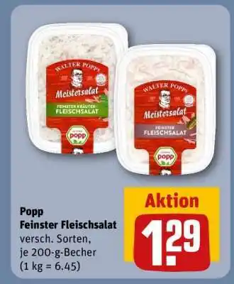 REWE POPP Feinster Fleischsalat Angebot