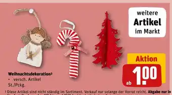 REWE Weihnachtsdekoration Angebot