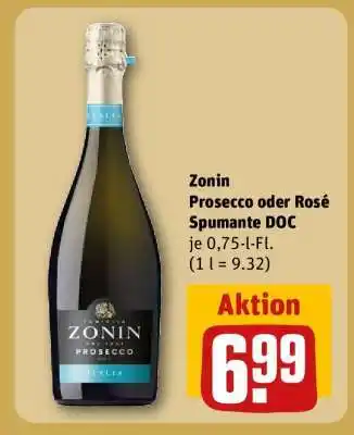 REWE Zonin Prosecco oder Rosé Spumante DOC Angebot