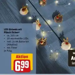 REWE LED Girlande mit Plüsch Elchen Angebot