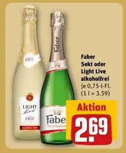 REWE Faber Sekt oder Light Live alkoholfrei Angebot