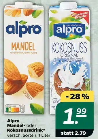 NETTO Alpro mandel- oder kokosnussdrink Angebot