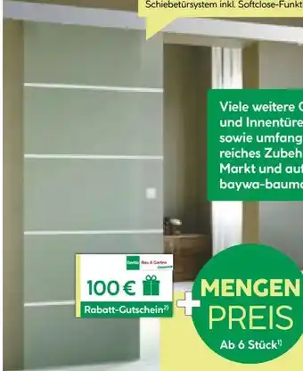 BayWa Glasschiebetür-Set Stripes Angebot