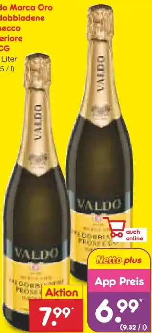 Netto Marken-Discount Valdo Valdobbiadene Prosecco Superiore Marca Oro Angebot