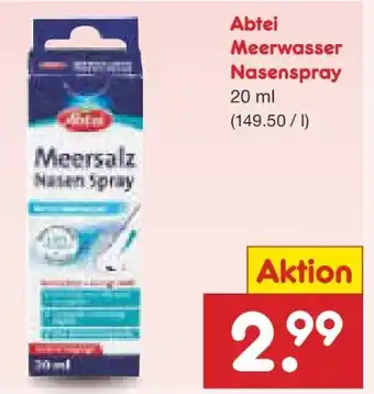 Netto Marken-Discount Omega Pharma Abtei Meersalz Nasenspray Angebot