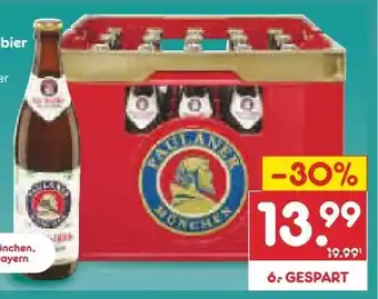 Netto Marken-Discount Paulaner Hefe-Weißbier Naturtrüb Angebot