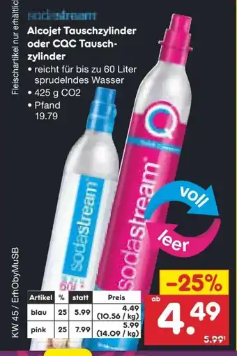 Netto Marken-Discount Sodastream Alcojet-Tauschzylinder Angebot