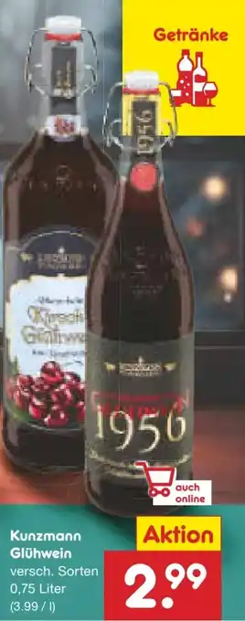 Netto Marken-Discount Kunzmann Weinkellerei Glühwein Angebot