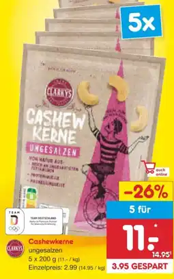 Netto Marken-Discount Clarky's Cashewkerne Angebot