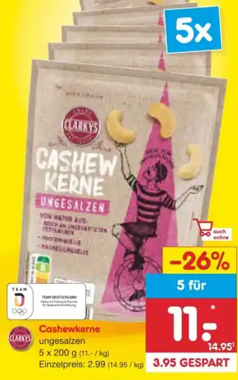 Netto Marken-Discount Clarky's Cashewkerne Angebot