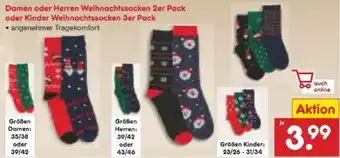 Netto Marken-Discount Damen-Weihnachtssocken 2 Paar Angebot