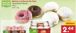 Netto Marken-Discount Netto Backstube Berliner und Donuts 6er Pack Angebot
