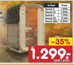 Netto Marken-Discount Artsauna Cube Fasssauna Nolvik Angebot