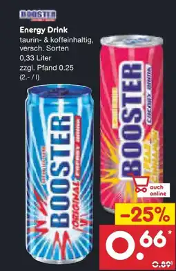 Netto Marken-Discount Booster Energy Drink Angebot