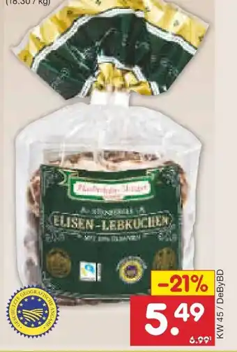 Netto Marken-Discount Haeberlein Metzger Nürnberger Elisen-Lebkuchen Angebot