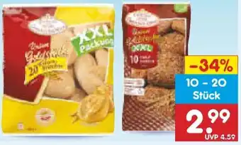 Netto Marken-Discount Coppenrath & Wiese Unsere Goldstücke Weizen-Brötchen XXL Angebot