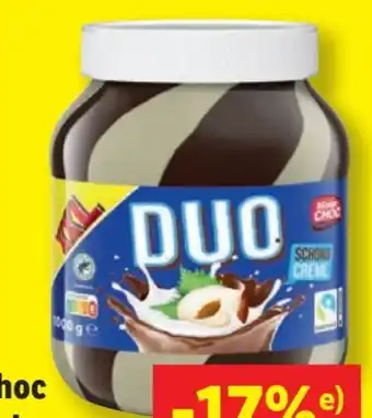 Lidl Mister Choc Duo Schoko Creme XXL Angebot