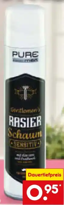 Netto Marken-Discount Pure Rasierschaum Sensitive Angebot