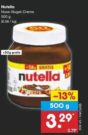 Netto Marken-Discount Ferrero Nutella Nuss-Nugat Creme Angebot