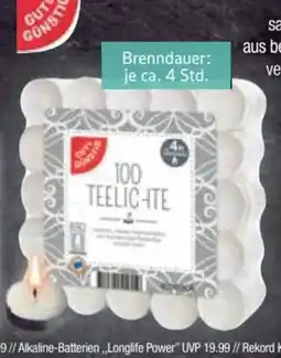 E-Center Gut & Günstig Teelichte Angebot