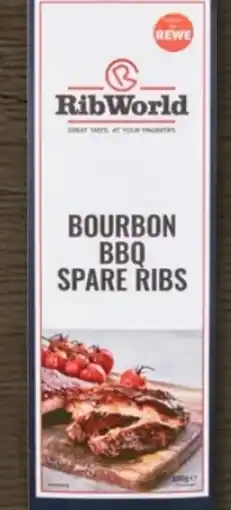 REWE Center Rib World Bourbon BBQ Spare Ribs Angebot
